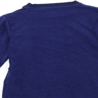 F&F Boys Blue  Fleece Pullover Sweatshirt Size 7-8 Years
