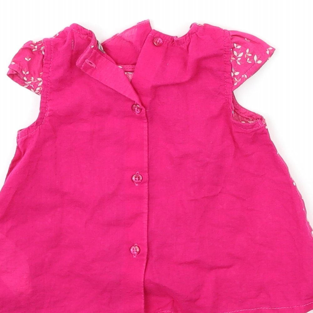 VERBADUT Baby Pink Floral  A-Line  Size 9-12 Months