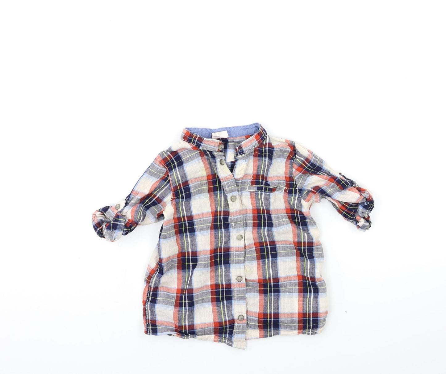 H&M Baby Beige Check  Basic Button-Up Size 24 Months
