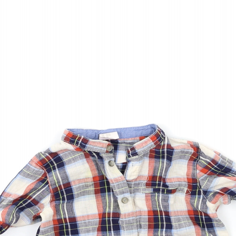 H&M Baby Beige Check  Basic Button-Up Size 24 Months