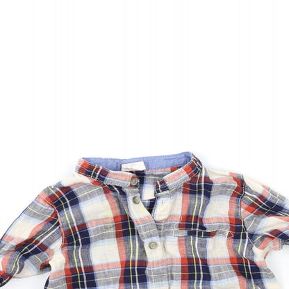 H&M Baby Beige Check  Basic Button-Up Size 24 Months