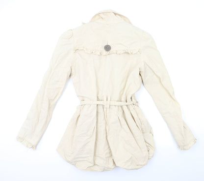 Ribbon Womens Ivory   Overcoat Coat Size 12