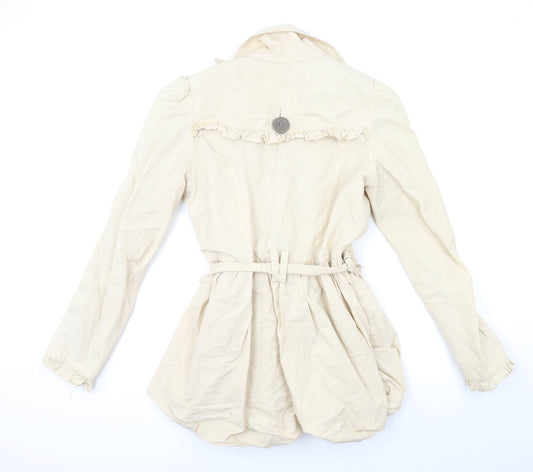 Ribbon Womens Ivory   Overcoat Coat Size 12