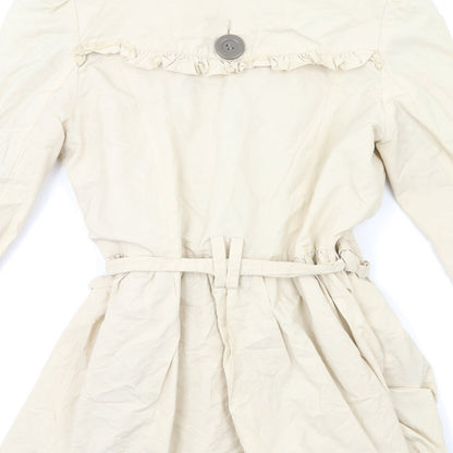 Ribbon Womens Ivory   Overcoat Coat Size 12
