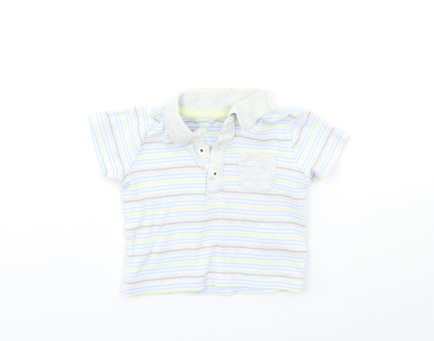George Baby Blue Striped  Basic T-Shirt Size 3-6 Months