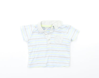 George Baby Blue Striped  Basic T-Shirt Size 3-6 Months