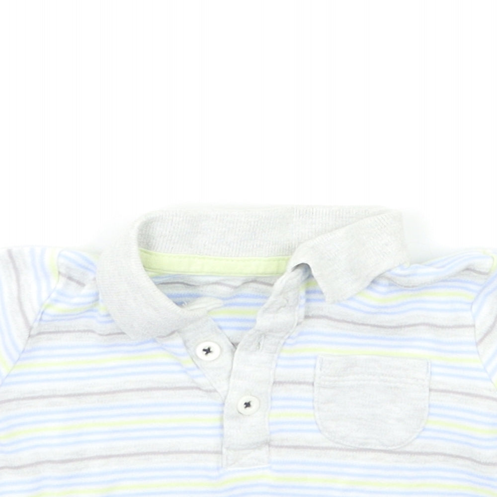 George Baby Blue Striped  Basic T-Shirt Size 3-6 Months