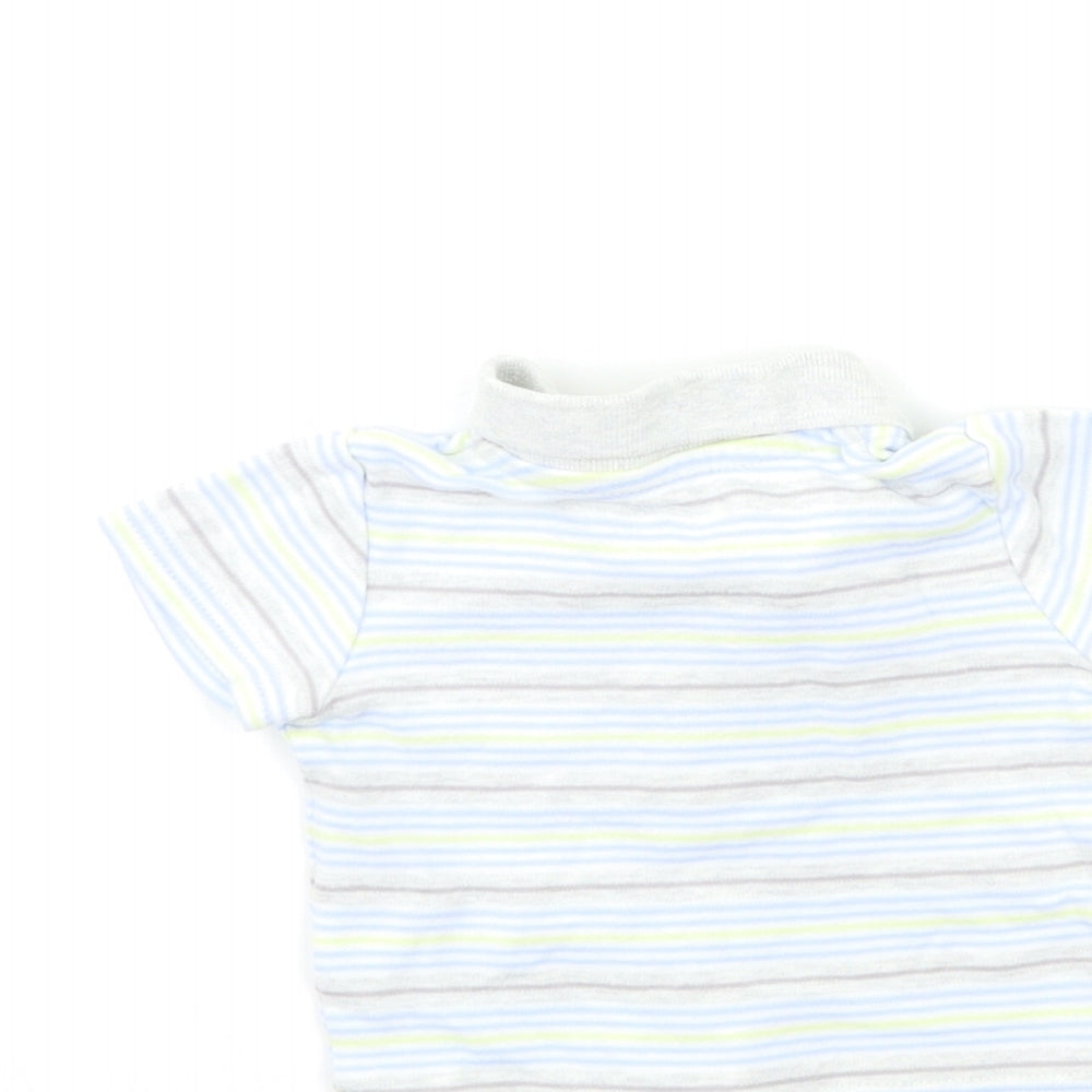 George Baby Blue Striped  Basic T-Shirt Size 3-6 Months