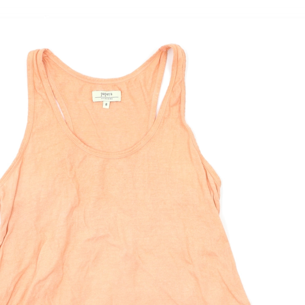 Papaya Womens Orange   Basic Tank Size 8