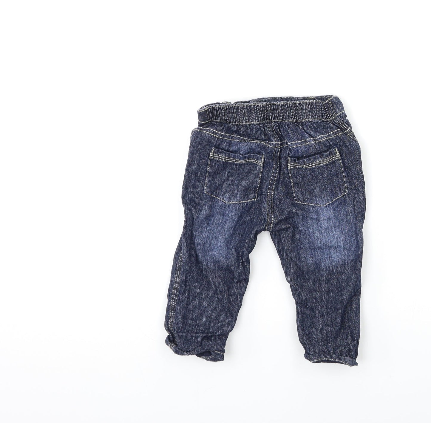 George Baby Blue  Denim Cargo Jeans Size 6-9 Months
