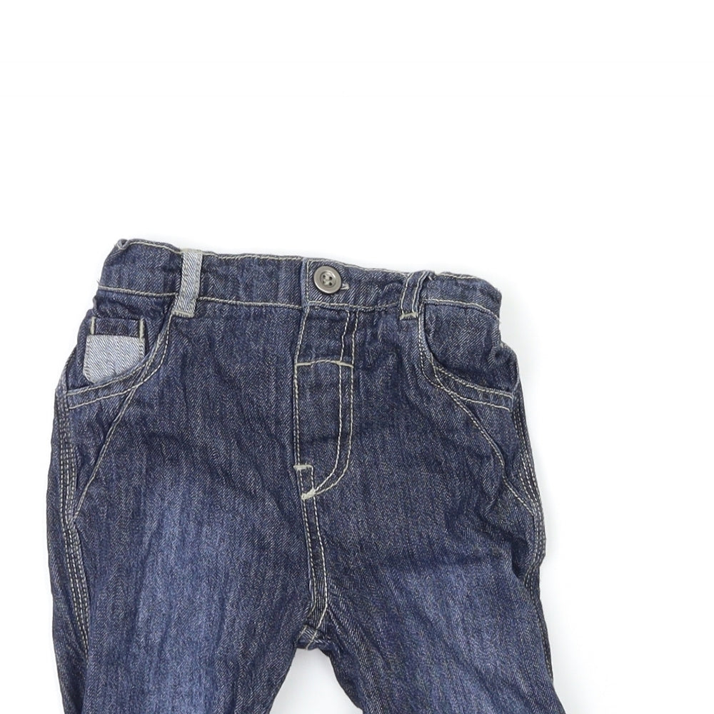 George Baby Blue  Denim Cargo Jeans Size 6-9 Months