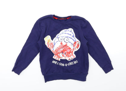 George Boys Blue   Pullover Sweatshirt Size 3 Years