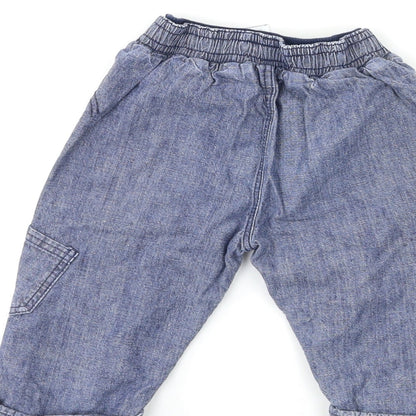 TU Baby Blue Floral Denim Jogger Jeans Size 6-9 Months