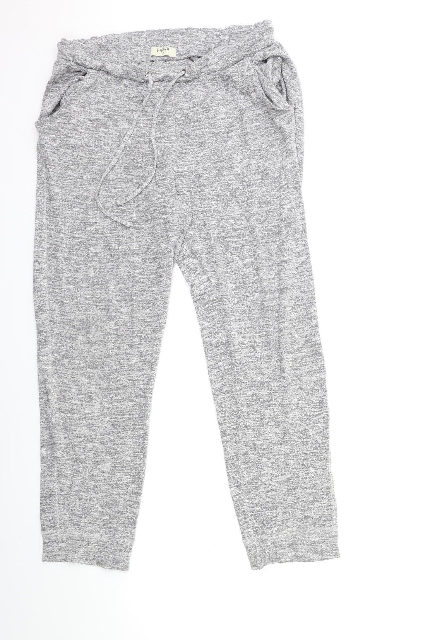 Womens UK Size 12 Papaya Regular Fit Sweatpants Grey Trousers