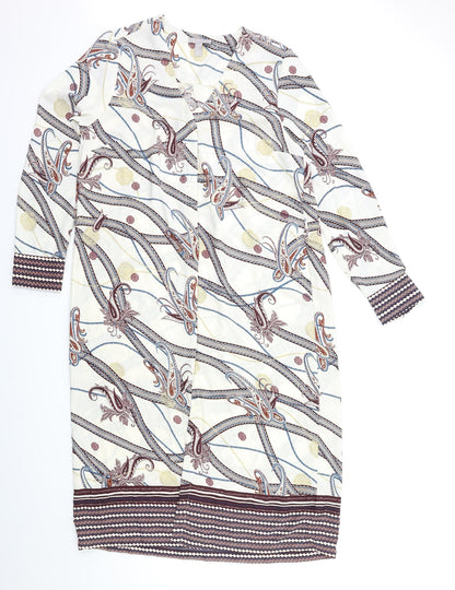 H&M Womens White Floral  Shift  Size 12