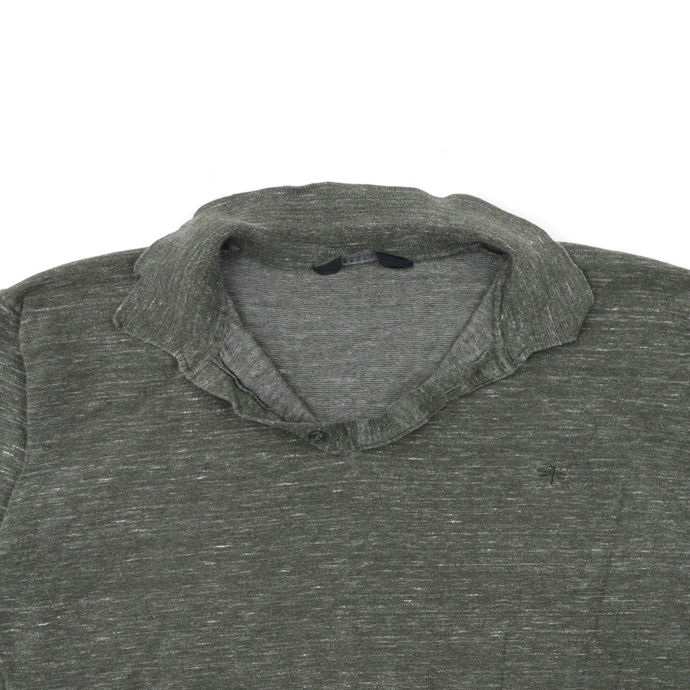 Easy Mens Green  Knit Pullover Jumper Size L