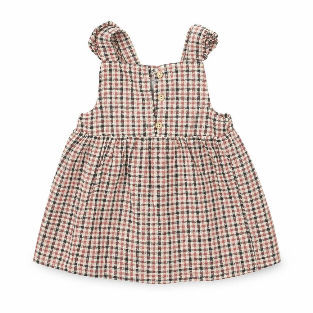 Front view of F&F Baby Brown Check Fit & Flare, size 12, Months