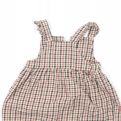 FRED&FLO Baby Brown Check  Fit & Flare  Size 12 Months