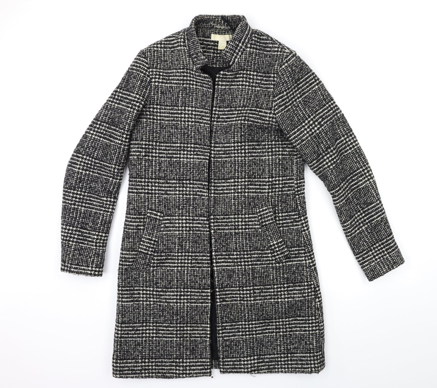 Womens UK Size 8 H&M Black Overcoat