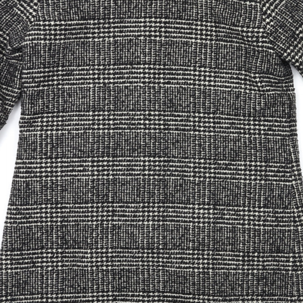 Womens UK Size 8 H&M Black Overcoat