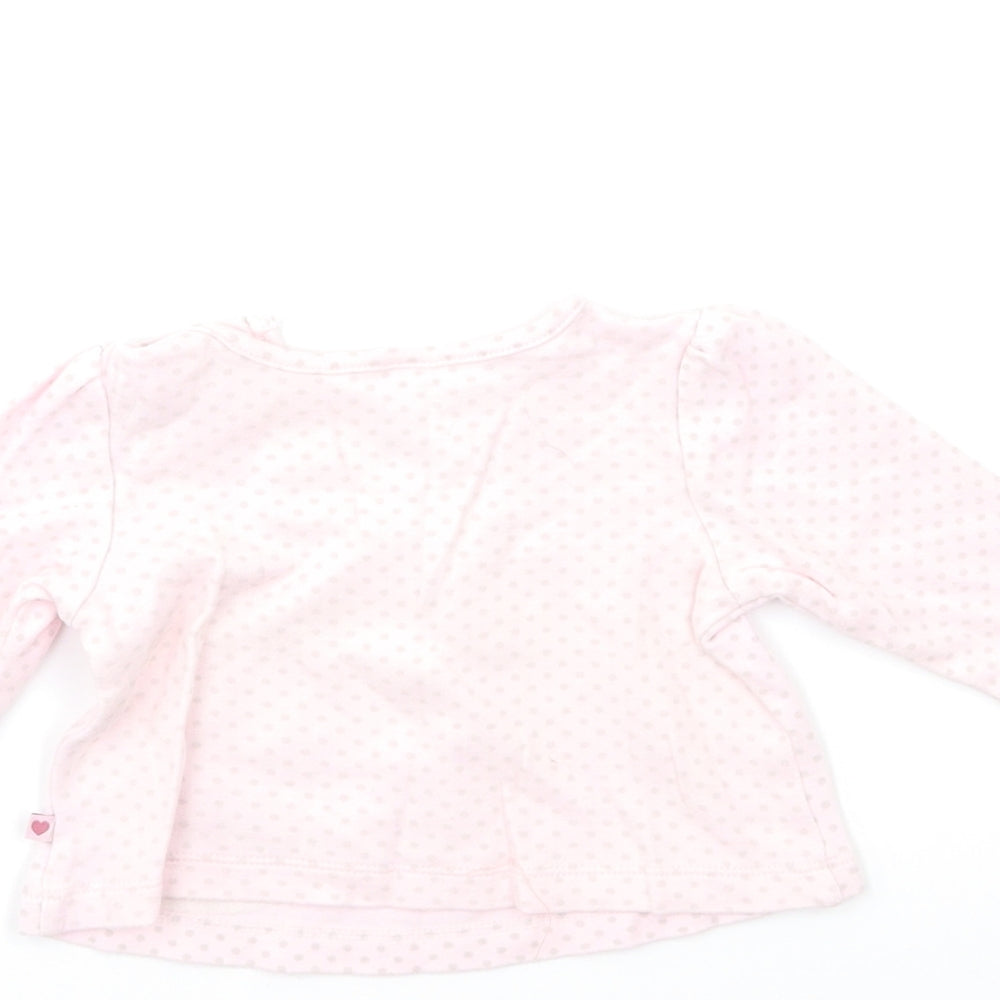 Mini Club Baby Pink Polka Dot  Basic T-Shirt Size 0-3 Months