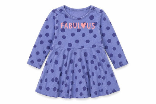 H&M Baby Blue Polka Dot  T-Shirt Dress  Size 6-9 Months
