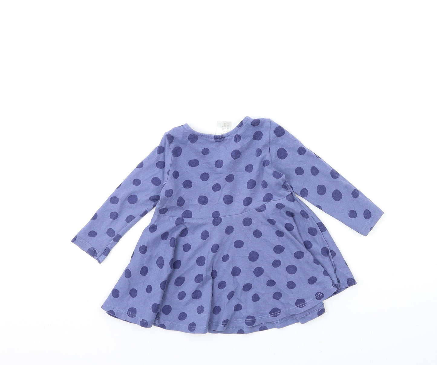 H&M Baby Blue Polka Dot  T-Shirt Dress  Size 6-9 Months