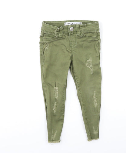 Denim & Co. Baby Green  Denim Snow Pants Jeans Size 12-18 Months