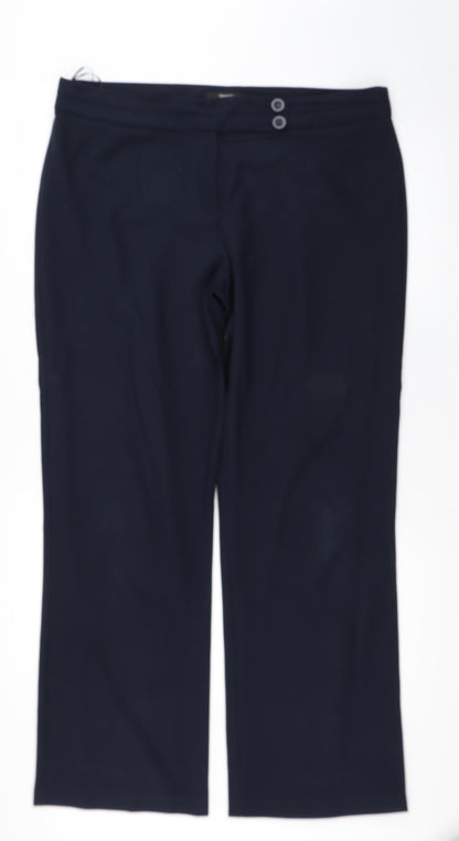 George Womens Blue   Dress Pants Trousers Size 14 L30 in