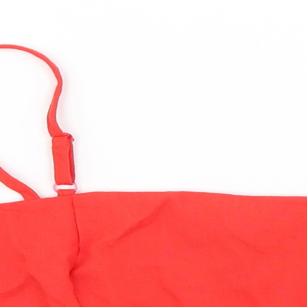 Womens UK Size 8 Lola May Red Cropped Tank