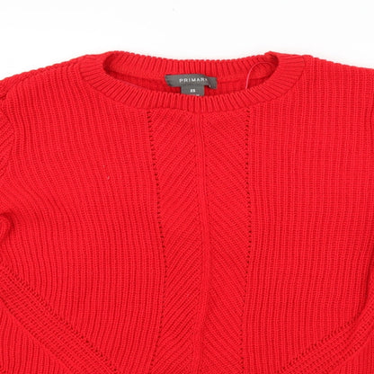 Primark Womens Red   Pullover Jumper Size XS