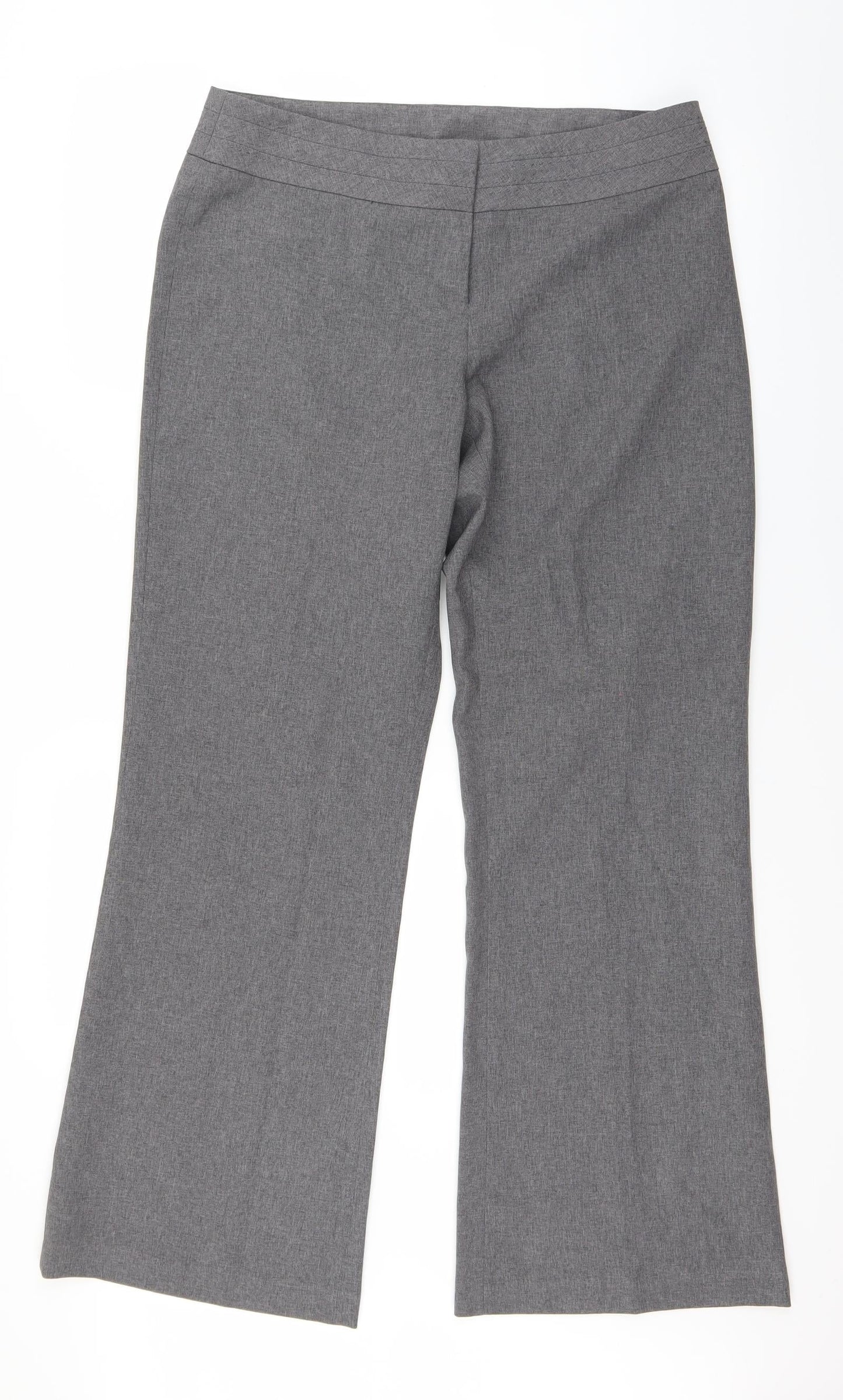 F&F Womens Grey   Dress Pants Trousers Size 12 L29 in