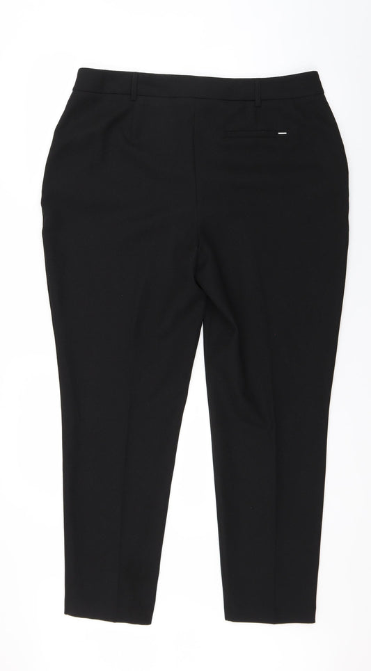 Womens UK Size 14 Dorothy Perkins Regular Fit Dress Pants Black Trousers