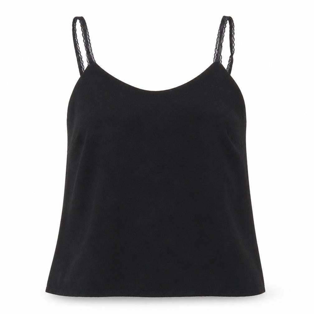 Womens UK Size 12 Made in Italy Black Camisole Blouse