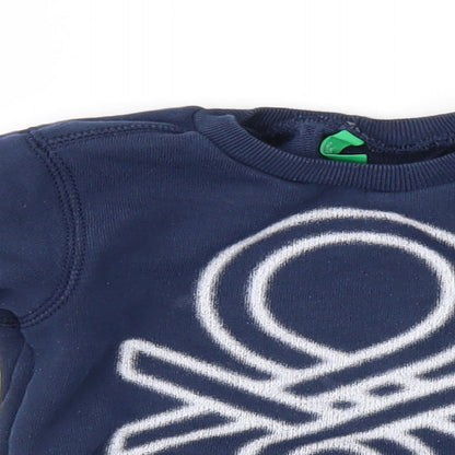 United Colors of Benetton Boys Blue   Pullover Sweatshirt Size 2 Years
