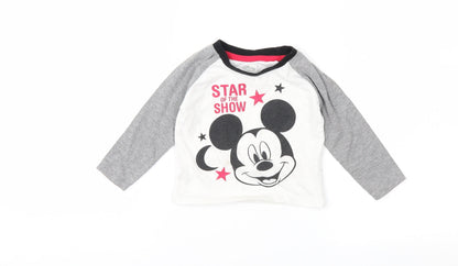 Disney Boys Grey   Basic T-Shirt Size 6-9 Months