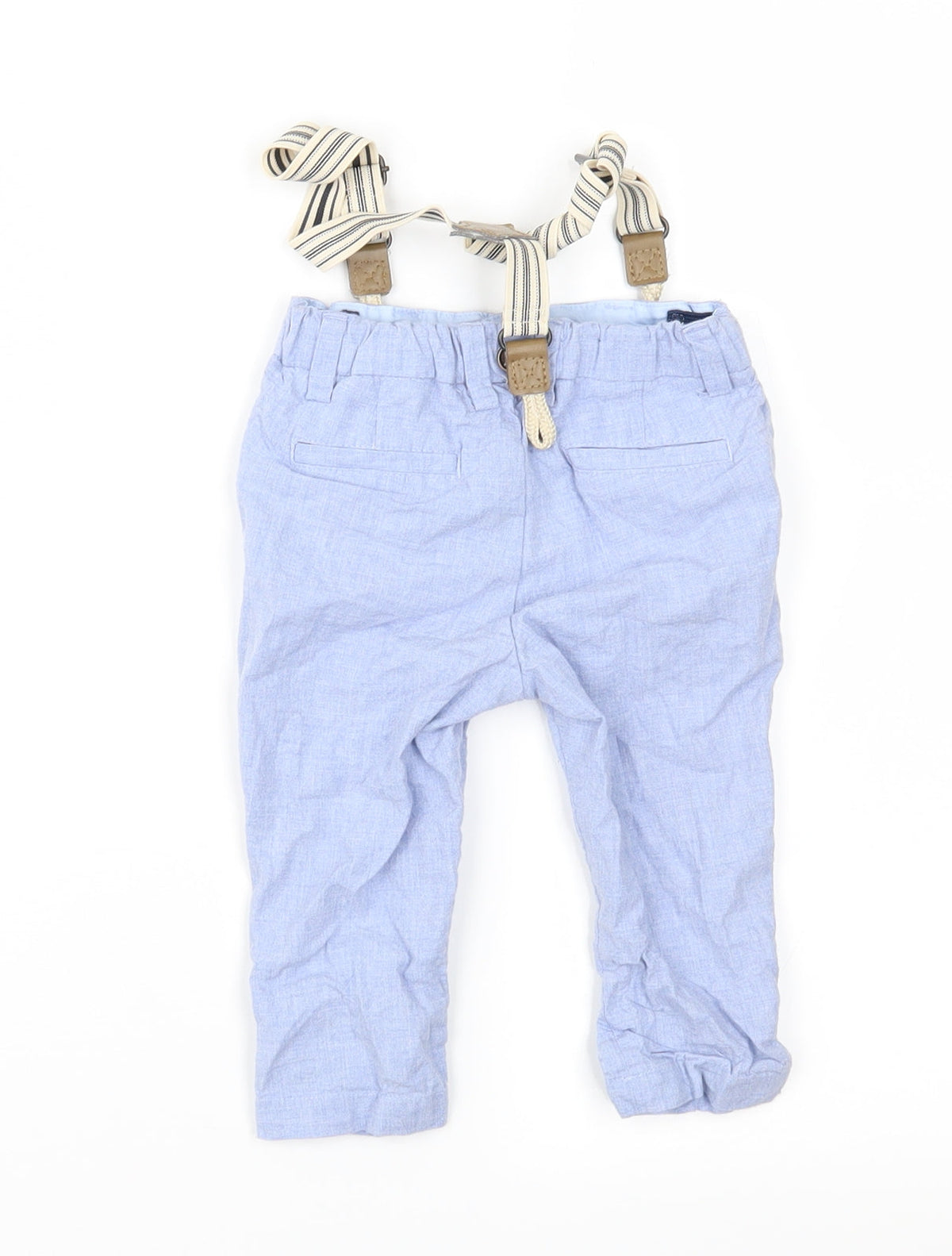 Back view of Next boys’ blue cargo trousers, size 9, months