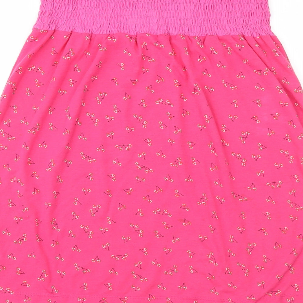 Boohoo Womens Pink Geometric Rayon Fit & Flare  Size S