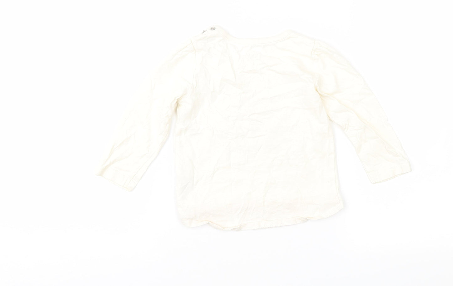 Nutmeg Girls Ivory   Basic T-Shirt Size 9-12 Months