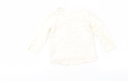 Nutmeg Girls Ivory   Basic T-Shirt Size 9-12 Months