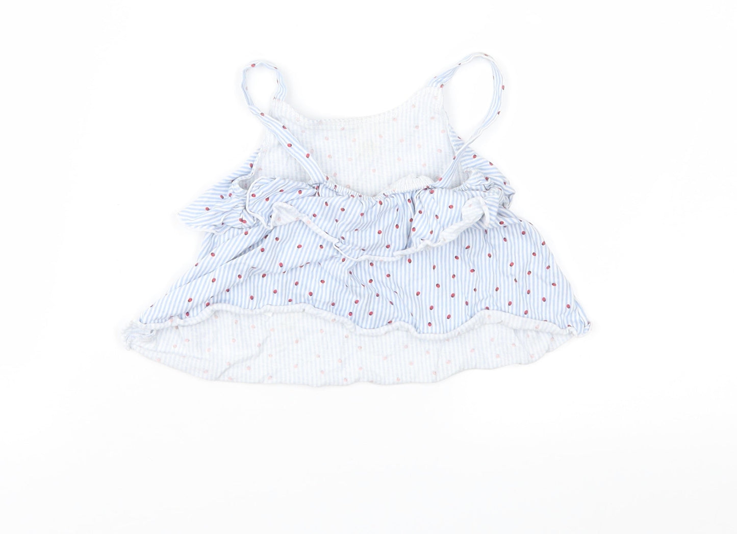 Matalan Girls Blue Striped  Fit & Flare  Size 9-12 Months