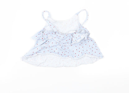 Matalan Girls Blue Striped  Fit & Flare  Size 9-12 Months