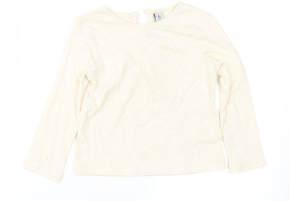 Additional front view of Tu girls’ beige basic t-shirt, size 2-3, years