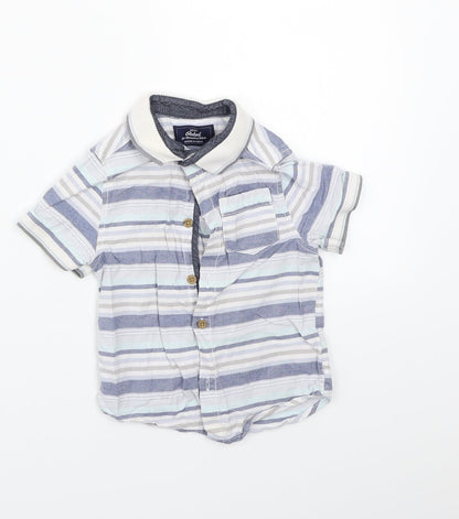 Primark Boys White Striped  Basic Button-Up Size 2-3 Years