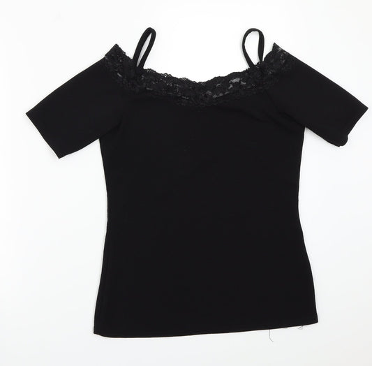 Boohoo Womens Black   Basic T-Shirt Size 12