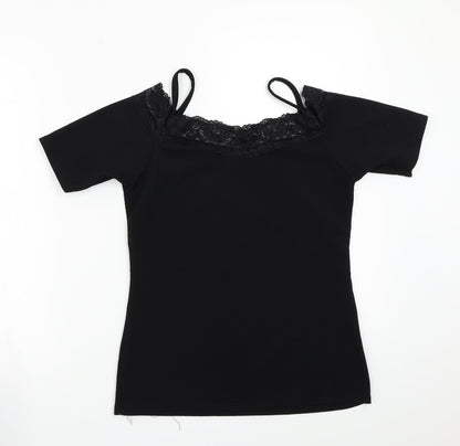 Boohoo Womens Black   Basic T-Shirt Size 12