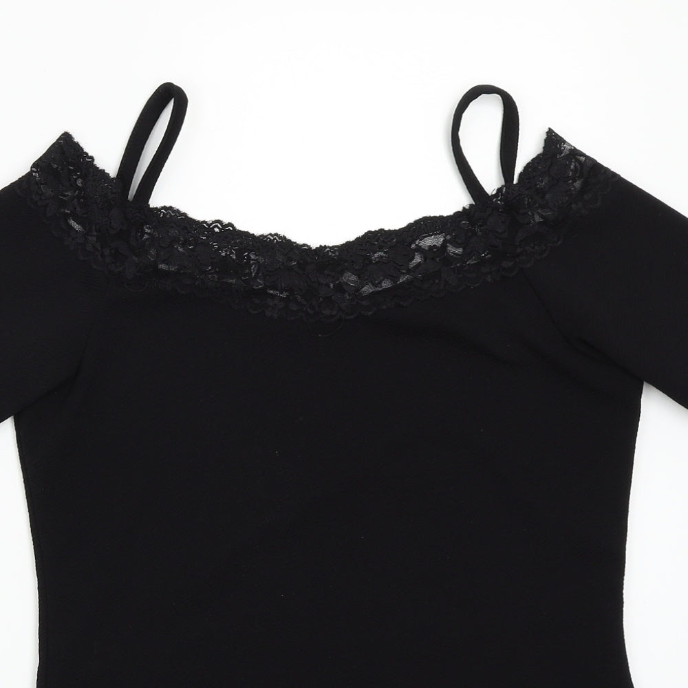 Boohoo Womens Black   Basic T-Shirt Size 12