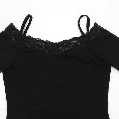 Boohoo Womens Black   Basic T-Shirt Size 12