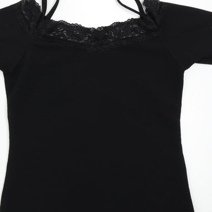 Boohoo Womens Black   Basic T-Shirt Size 12