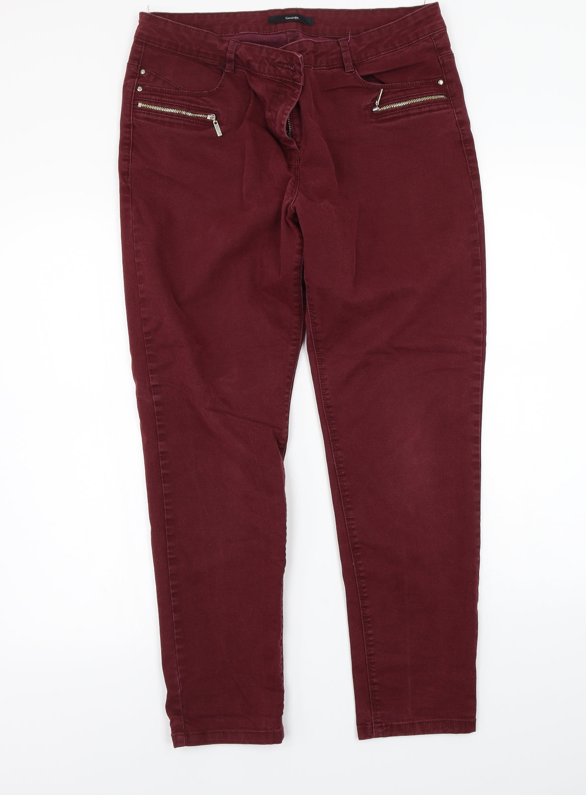 George Womens Red   Straight Jeans Size 12 L27 in